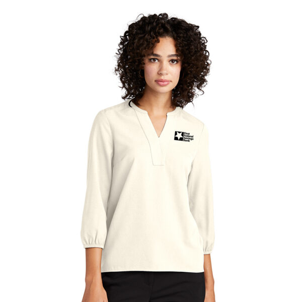 Mercer+Mettle Women’s Stretch Crepe 3/4-Sleeve Blouse MM2011 - Image 2